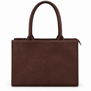 ELDuxe Noir Classic Brown Structured Tote Bag